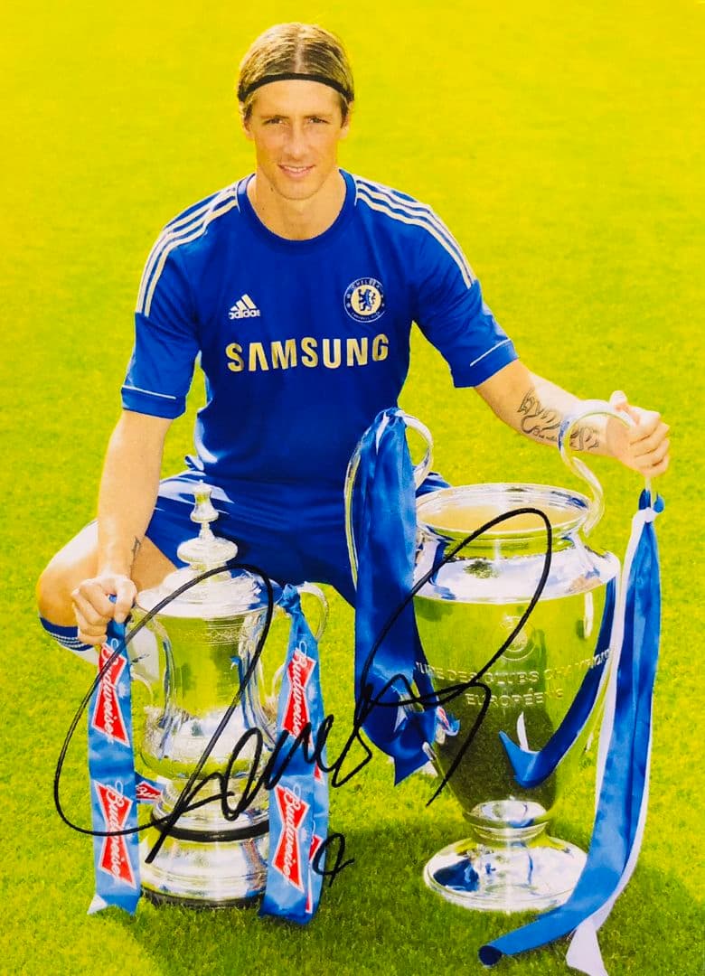 フェルナンド・トーレス チェルシー発行直筆サイン入りオフィシャルポストカード