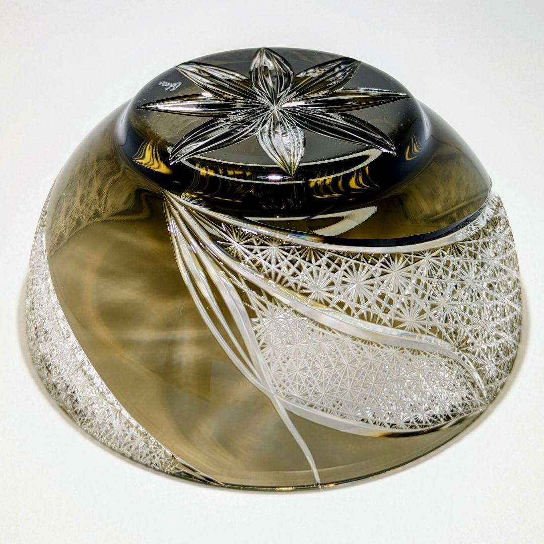 江戸切子　根本硝子工芸　 根本達也 作品　　　　中鉢【 銘： 風流 】