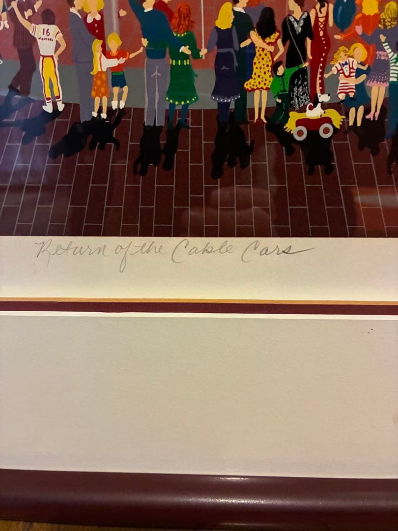 【メラニーケント】 「リターンケーブルカー」　シルクスクリーン(作品保証書付)