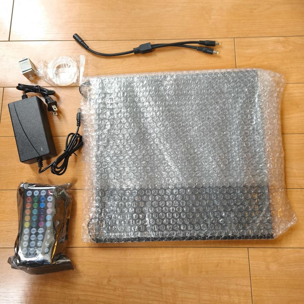 【b2l30】2色カラーLEDライトスクリーン OFF黒 30cm x 30cm