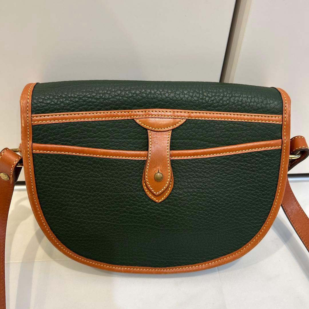 DOONEY&BOURKE USA製 レザーショルダーバッグ グリーン 美品