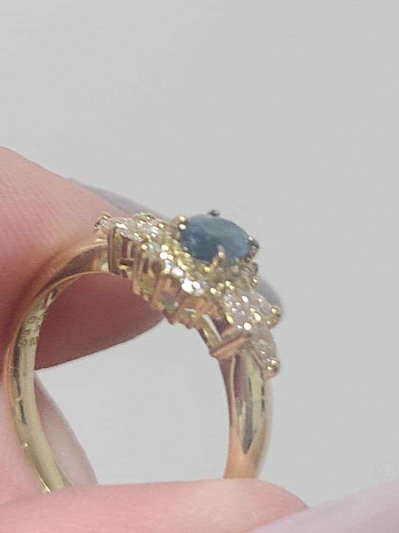 とらさま専用❤️濃色エイトリータ❤️パライバトルマリン　非加熱　リング　k18