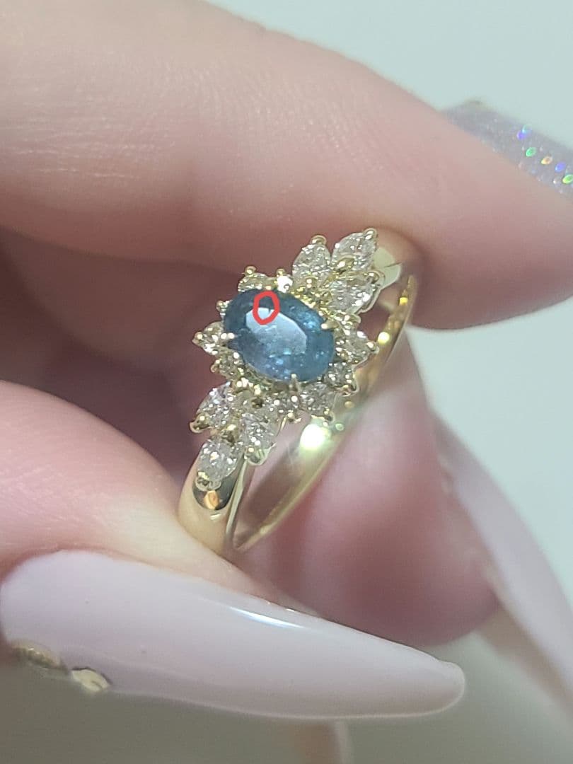 とらさま専用❤️濃色エイトリータ❤️パライバトルマリン　非加熱　リング　k18