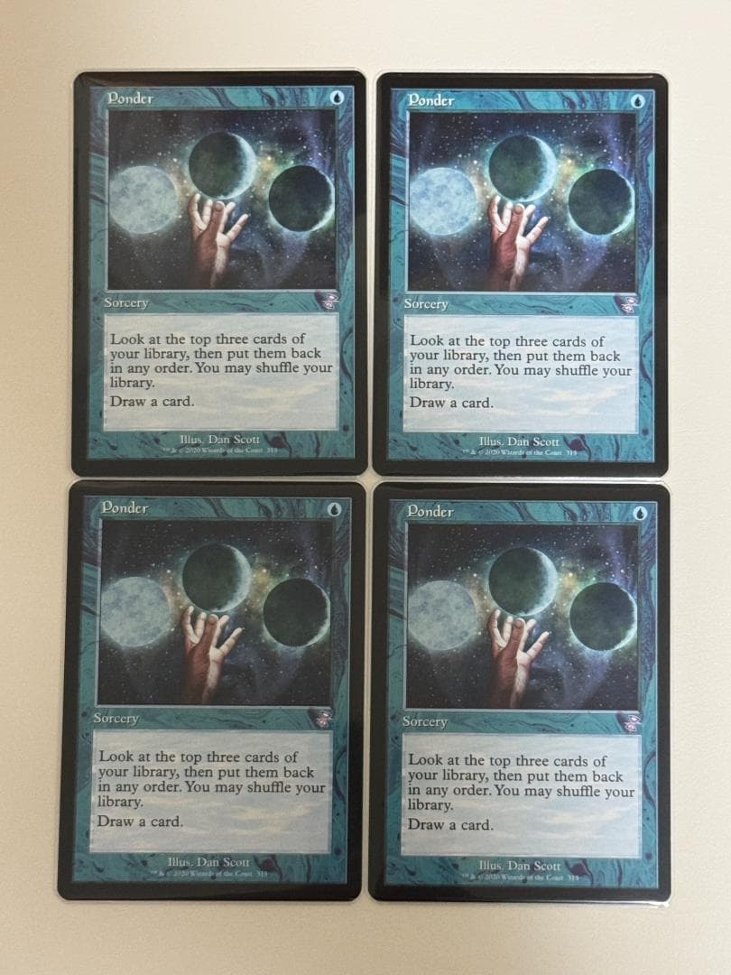 MTG 思案 旧枠 英語 4枚セット