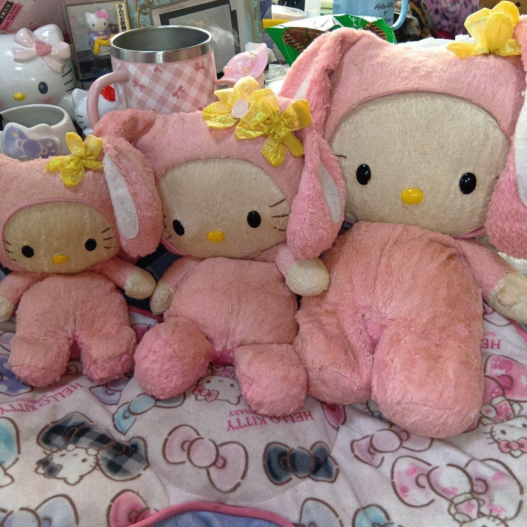 ハローキティVivitixGirls1999年くたうさぎぬいぐるみ3体セット
