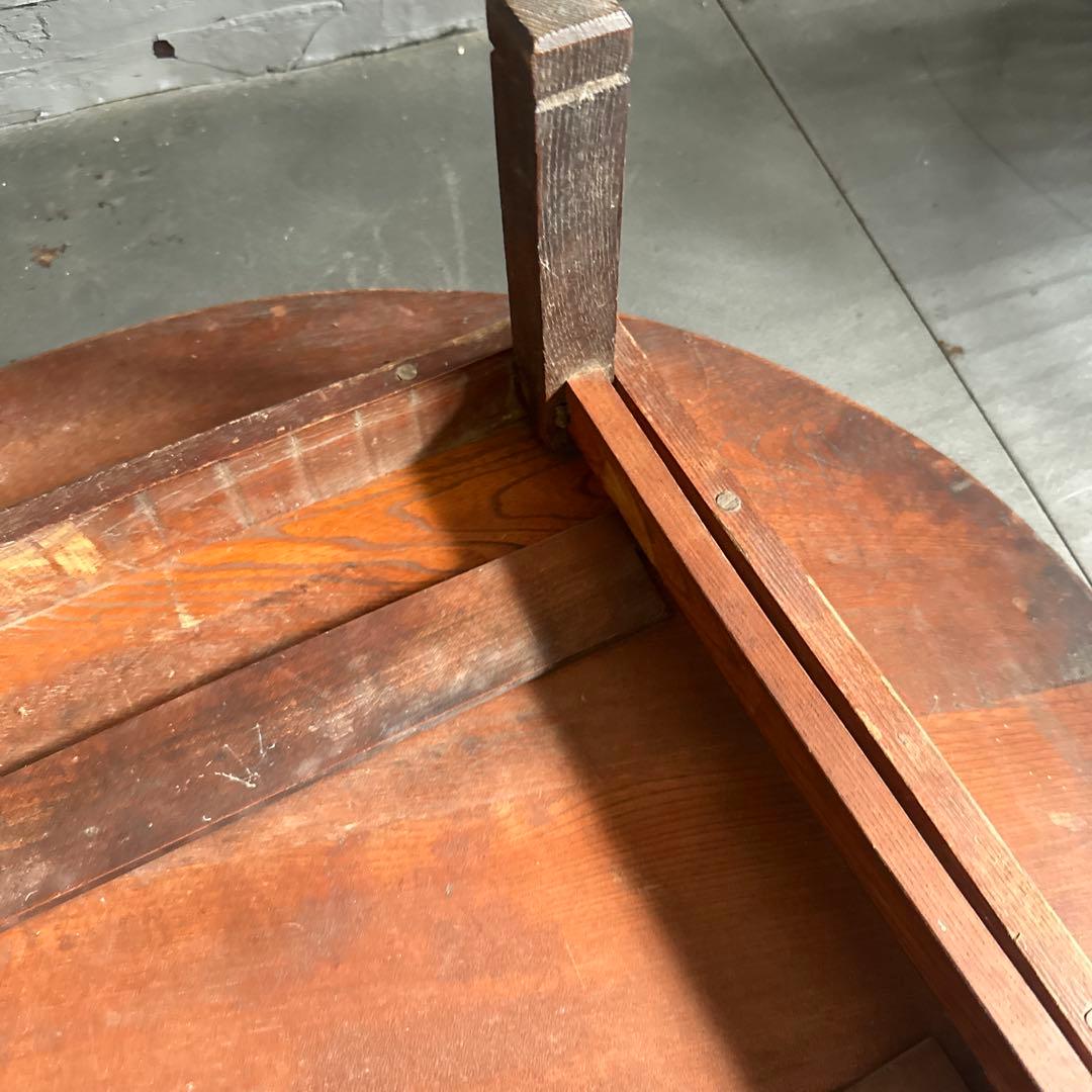 瞬間的お値下げ‼️ちゃぶ台　ラウンド木製テーブル