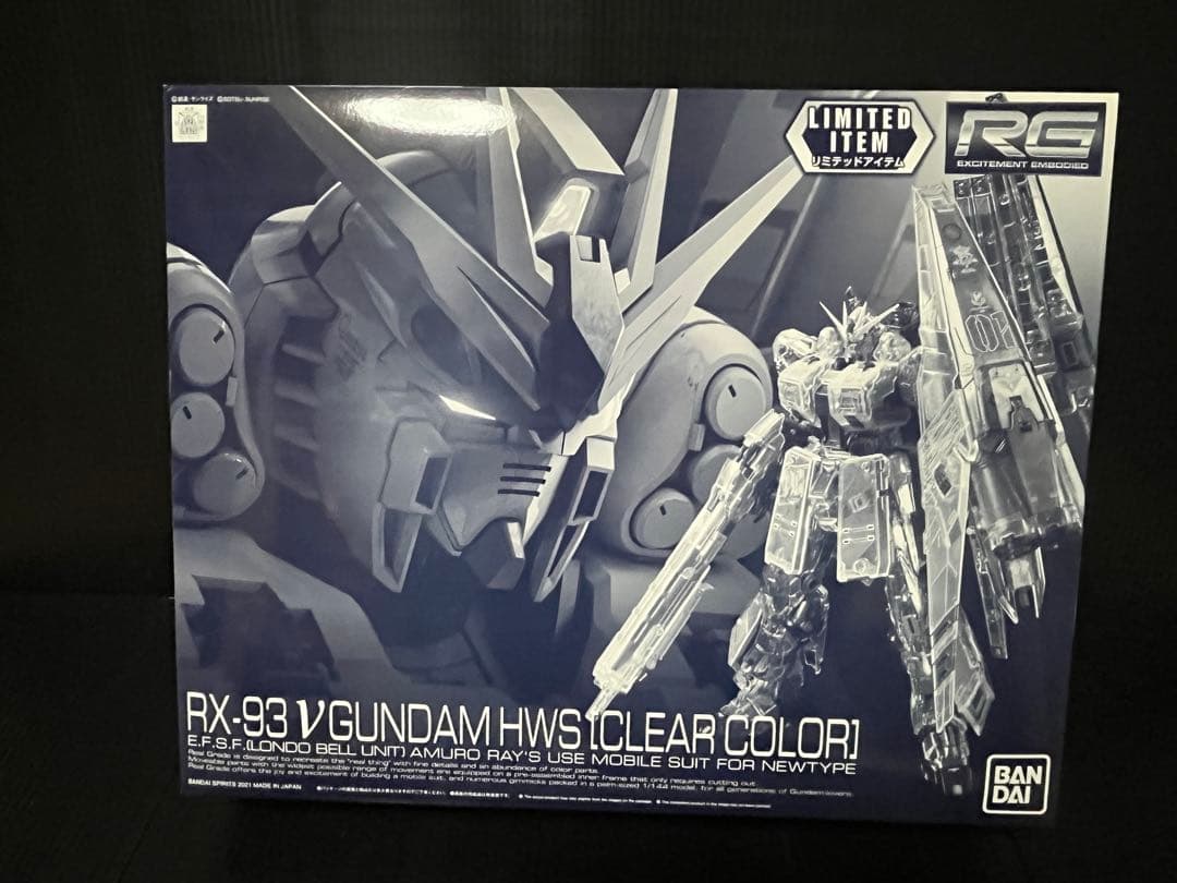 新品)ガンダムベース限定　RG νガンダム HWS クリアカラー