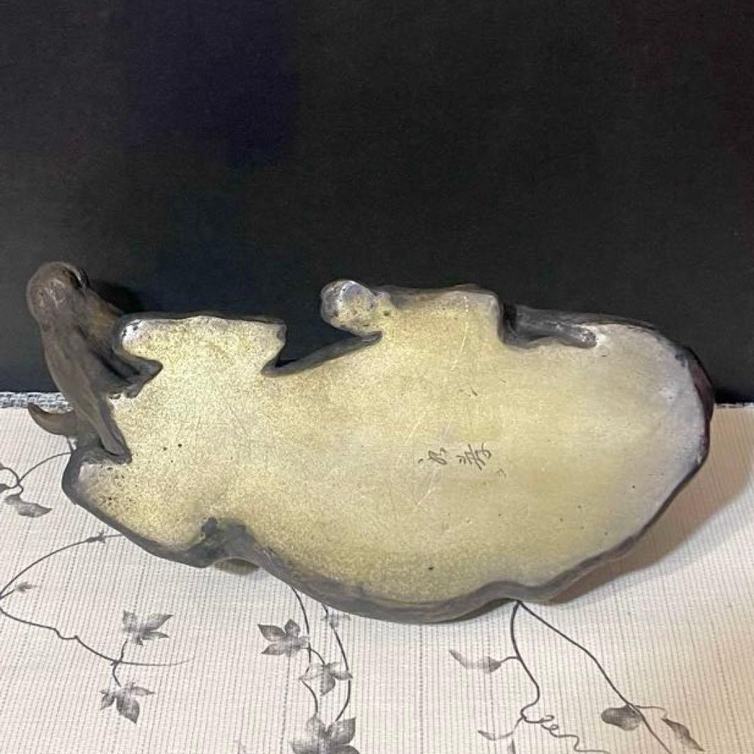 アンティーク　古銅製　牛の置物