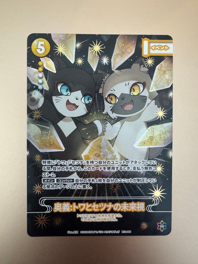 CNPトレカ 奥義:トワとセツナの未来視 P-RR パラレルレア 真贋証明