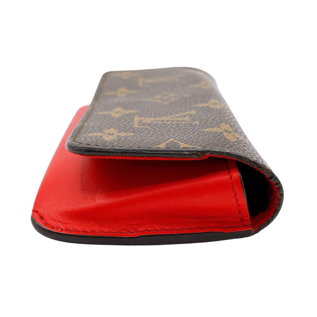 美品 ルイヴィトン GI0372 メガネケース エテュイ リュネット ウディ 茶