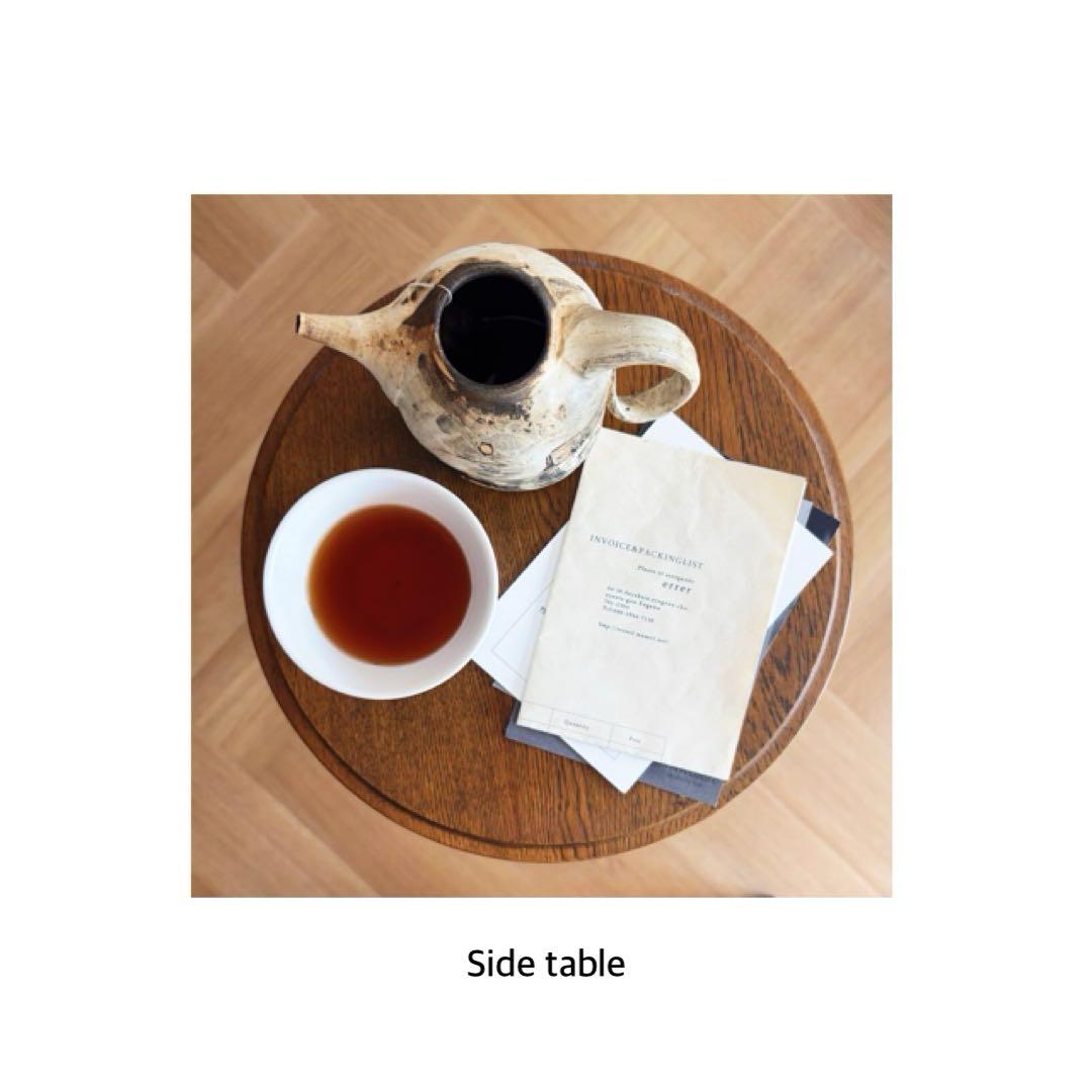 サイドテーブル　旭川家具　木工家具　工芸品　アンティーク　ヴィンテージ　北欧