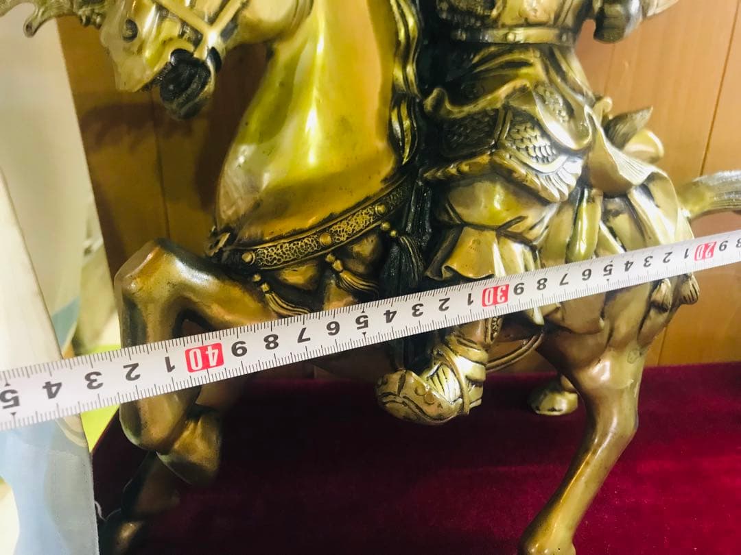 中国 東漢末年 三国志 大型人物「關羽」財神（富の神）銅製品 商売繁盛 交通安全