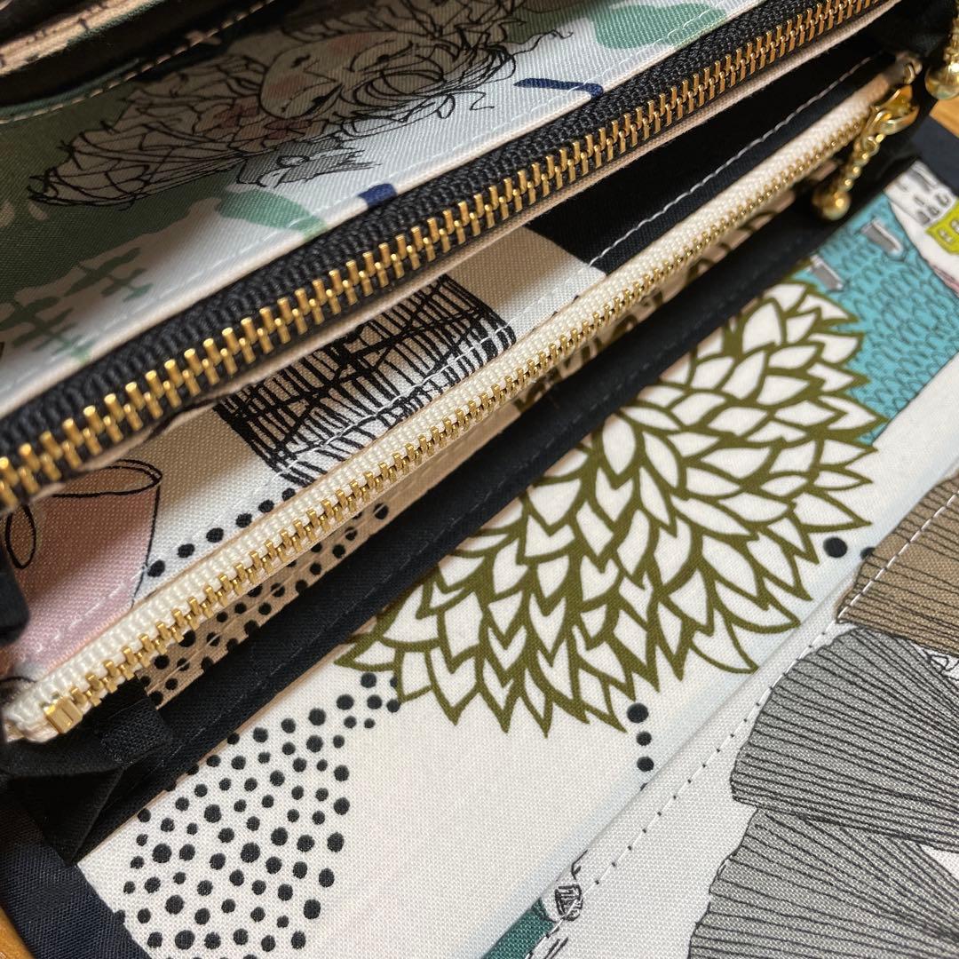 ゆめ　長財布　やりくり財布　ハンドメイド　廃盤レア生地