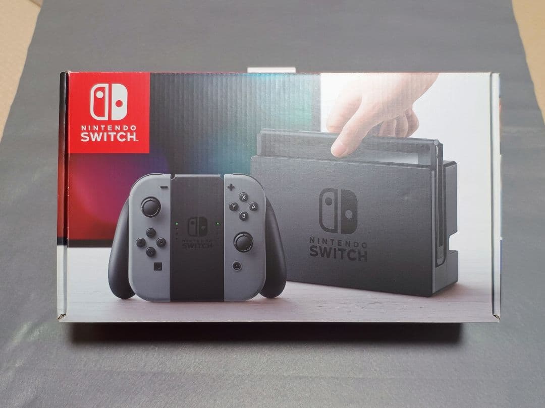 Nintendo Switch グレー　本体初期化済み　美品　箱付き完品