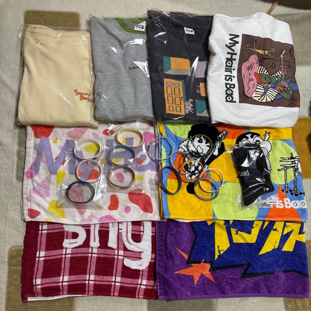 (邦ロックバンドTシャツ　タオル　ラバーバンド 未使用マイヘア靴下