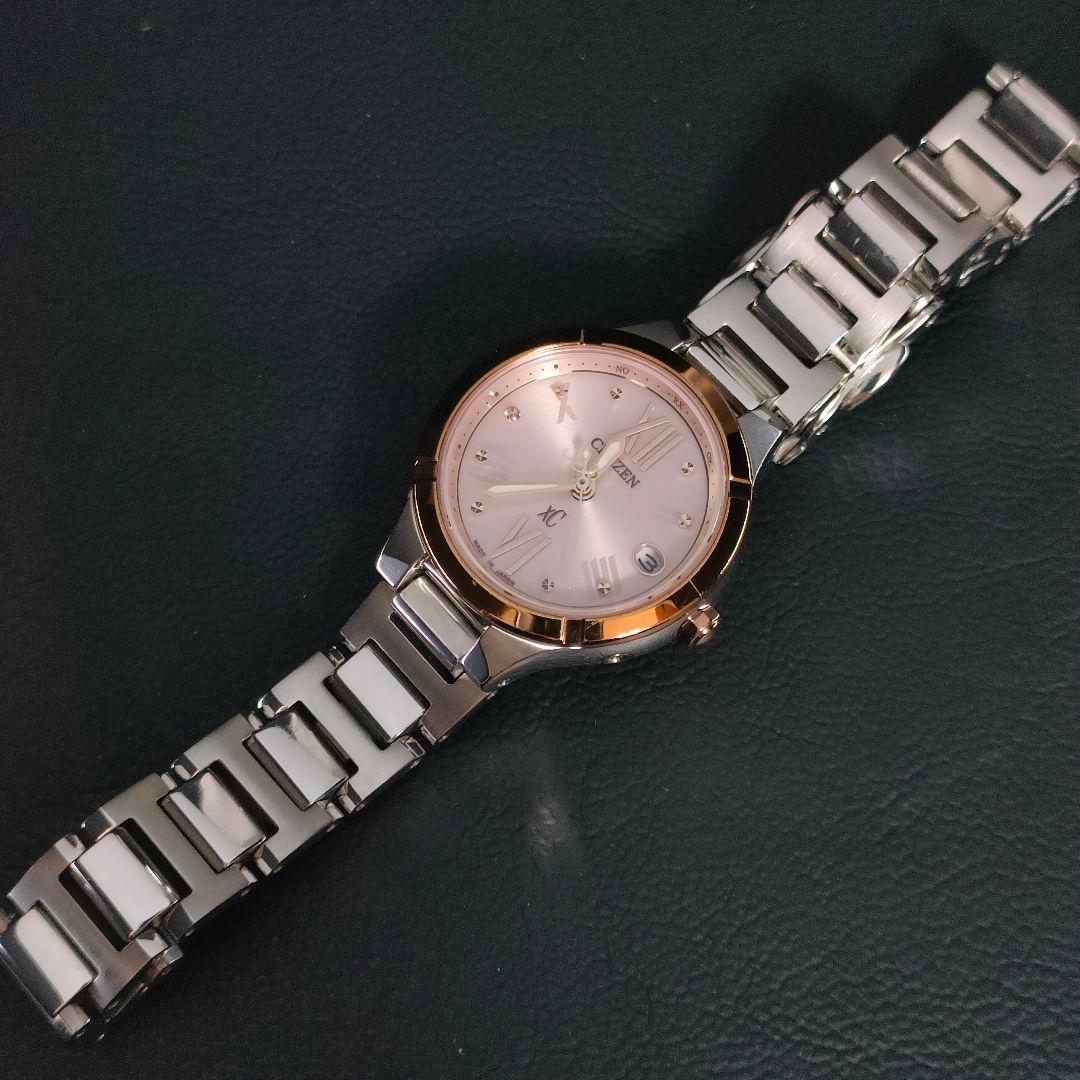 美品　CITIZEN　シチズン　XC　ピンク　ゴールド　シルバー　ソーラー　時計