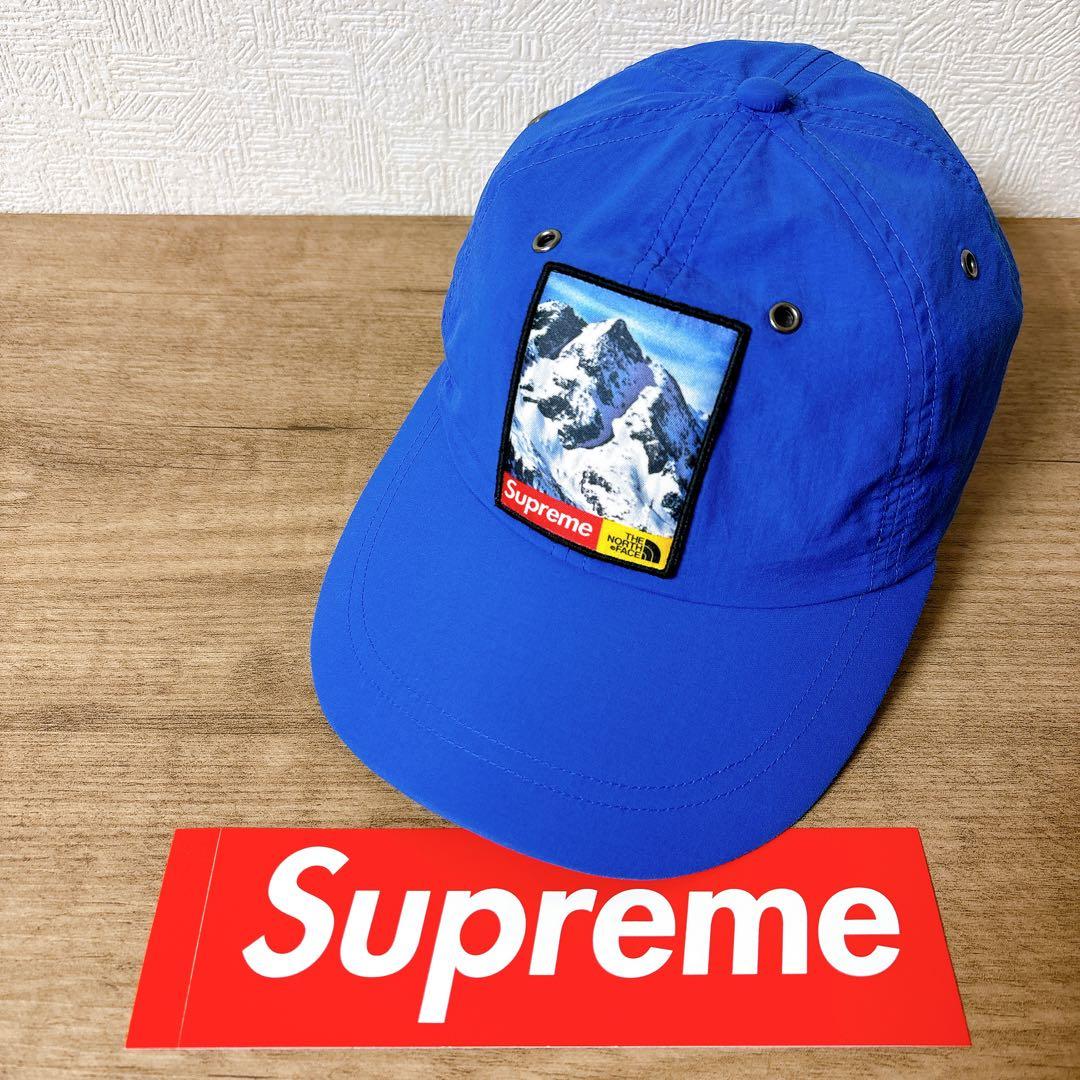 正規品　Supreme THE NORTH FACE コラボ　キャップ　ブルー