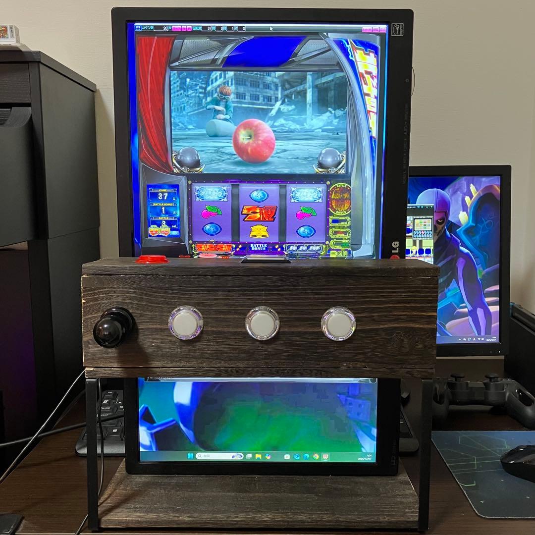 【ペかり】【サミタ対応】自作パチスロ台一体型コントローラー