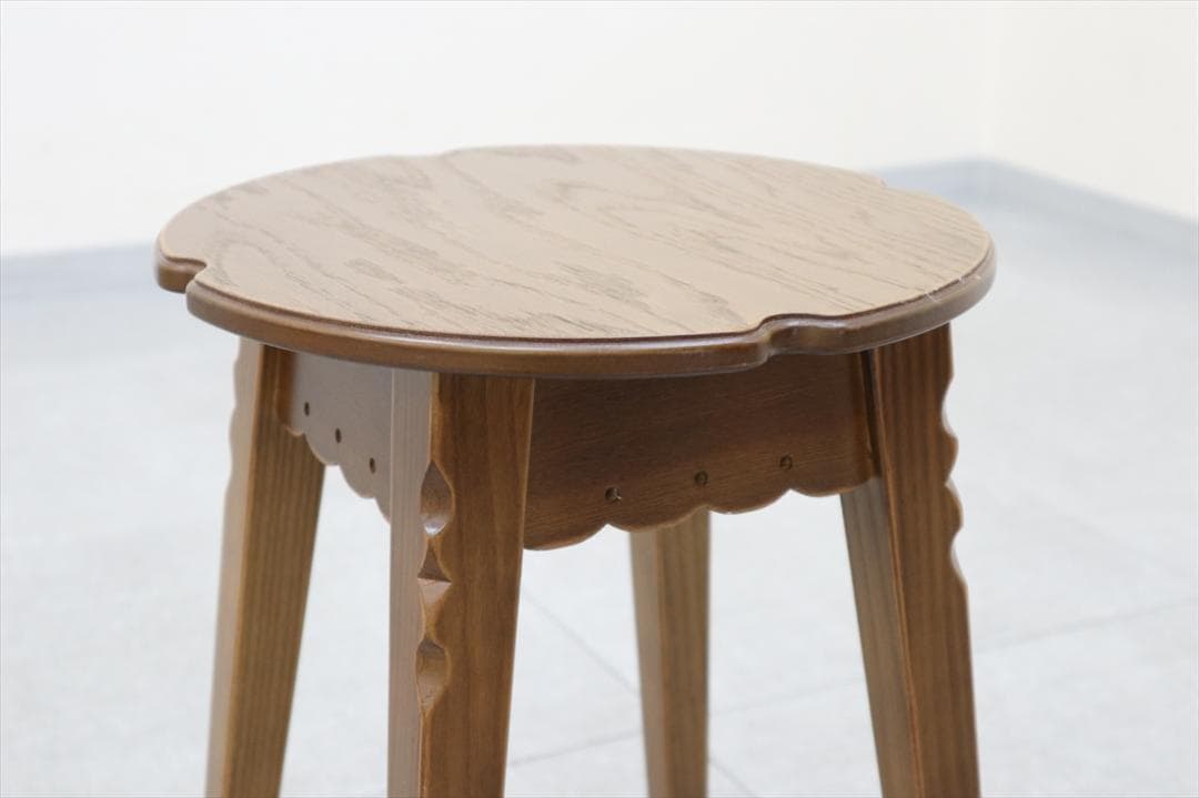 パリの雑貨屋 F-23 スツール 丸イス 丸椅子 木製 腰掛 椅子 玄関 チェア