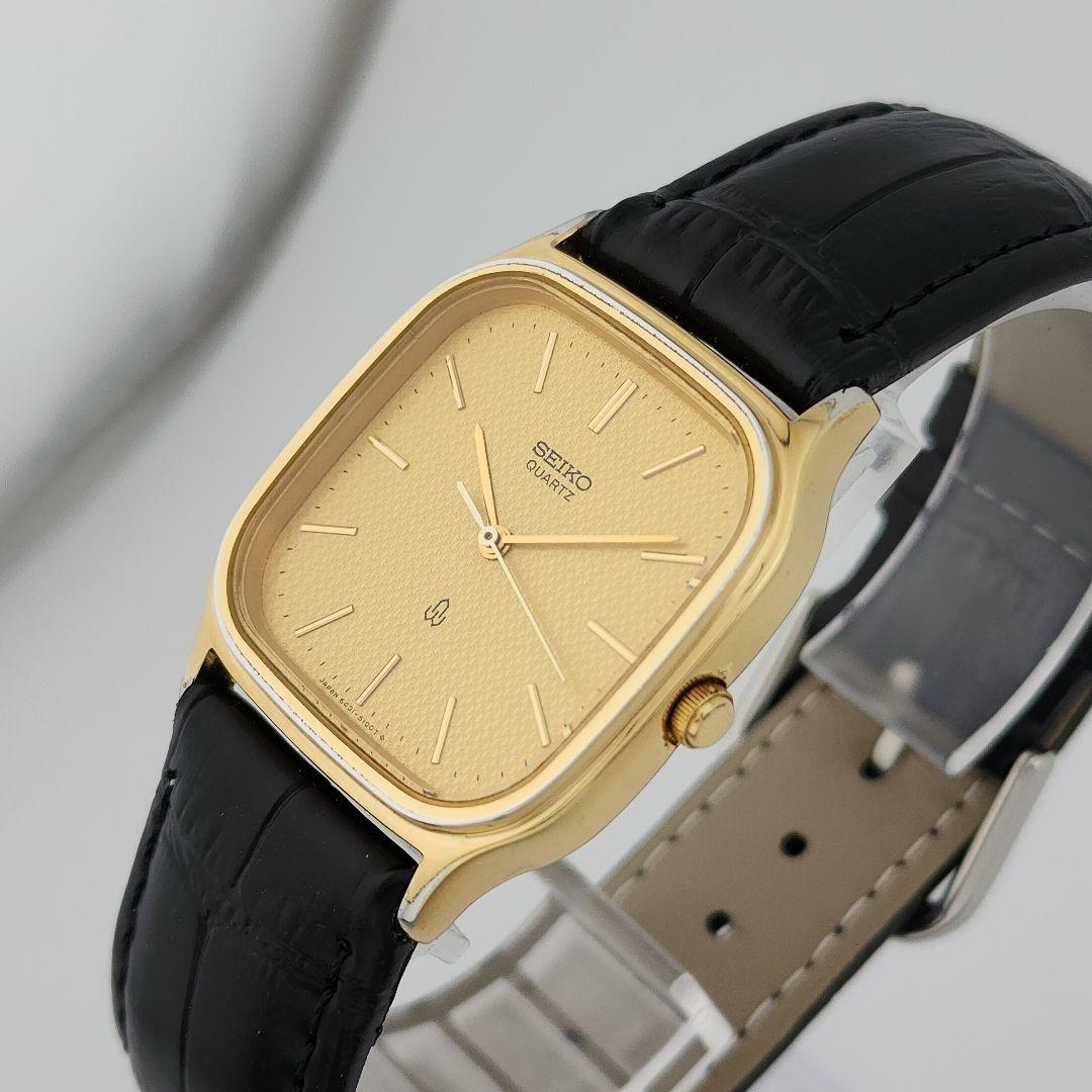 希少 稼動品 SEIKO quartz スクエア型 80年代ヴィンテージ