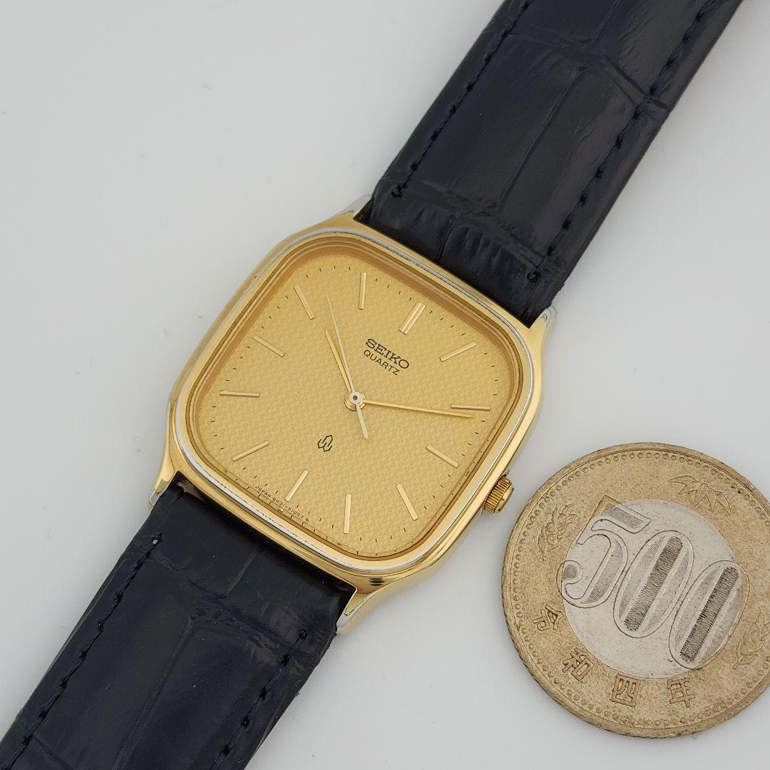 希少 稼動品 SEIKO quartz スクエア型 80年代ヴィンテージ