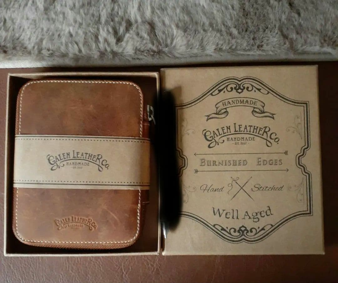 ガレンレザー　クレイジーホースブラウン　10スロットペンケース