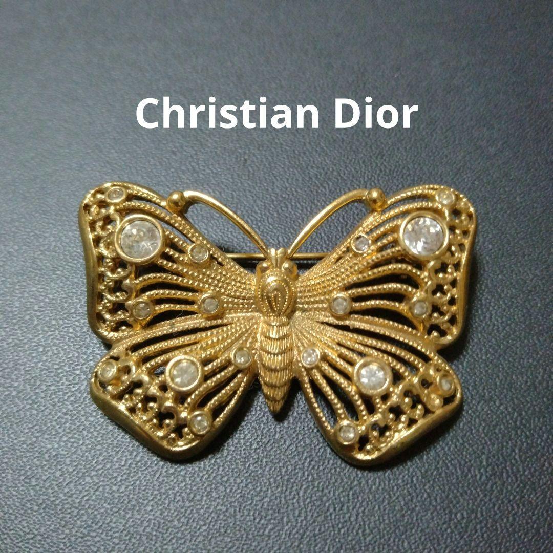 Christian Dior　蝶のブローチ　ヴィンテージ　フィリグリーデザイン