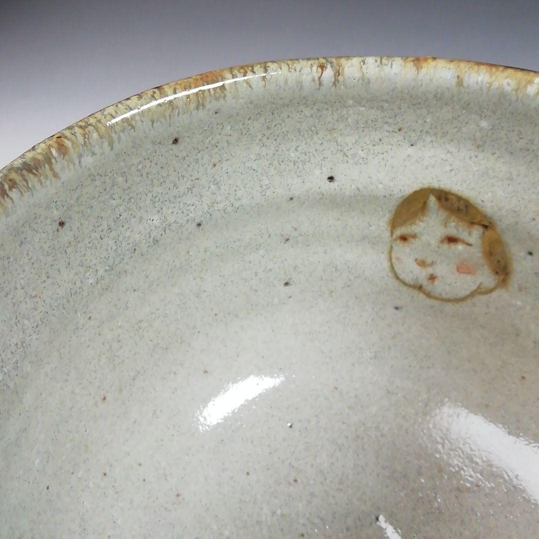 Ｗ１９　茶碗　『鬼高台　お多福絵』『中村秋峰 造』　共箱　抹茶碗　茶道具