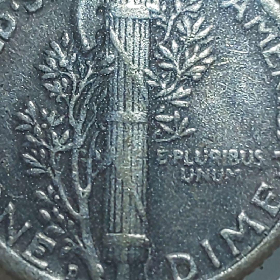 「1916年-D」 マーキュリー銀貨【激レア】【美品】