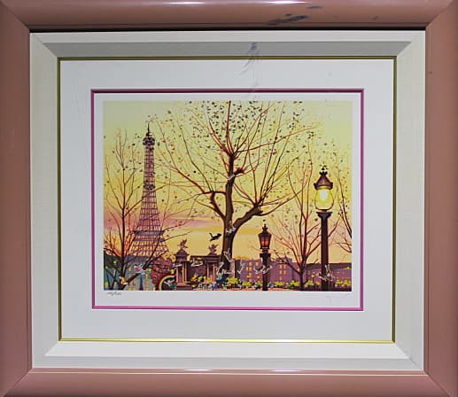 ヒロヤマガタ【たそがれのコンコルド広場】 シルクスクリーン