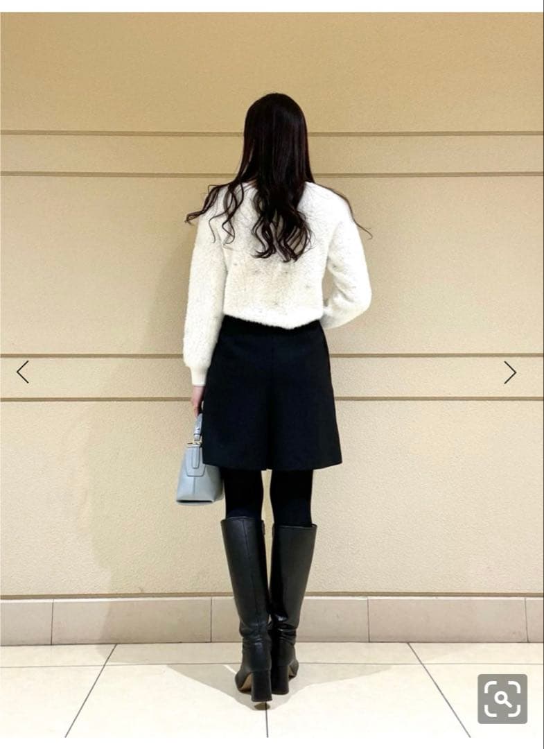 アナイ ストレッチウールキュロットパンツ