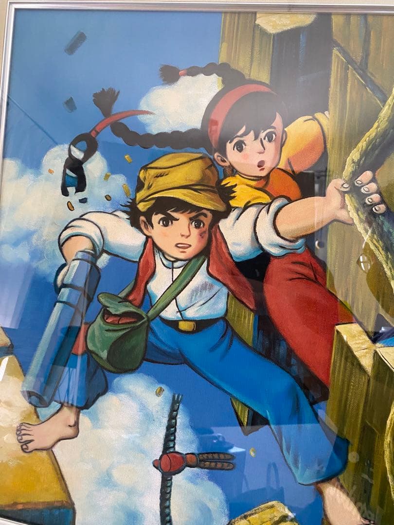 天空の城ラピュタ 油彩肉筆画 油彩画 絵画 風景画 油絵 スタジオジブリ