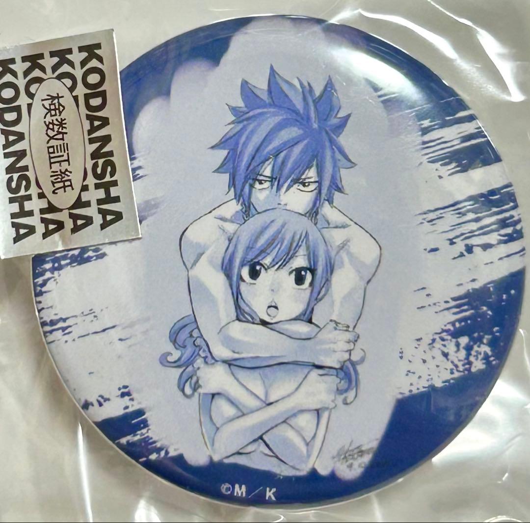 フェアリーテイル　ガチャトク　缶バッジ グレイ＆ジュビア