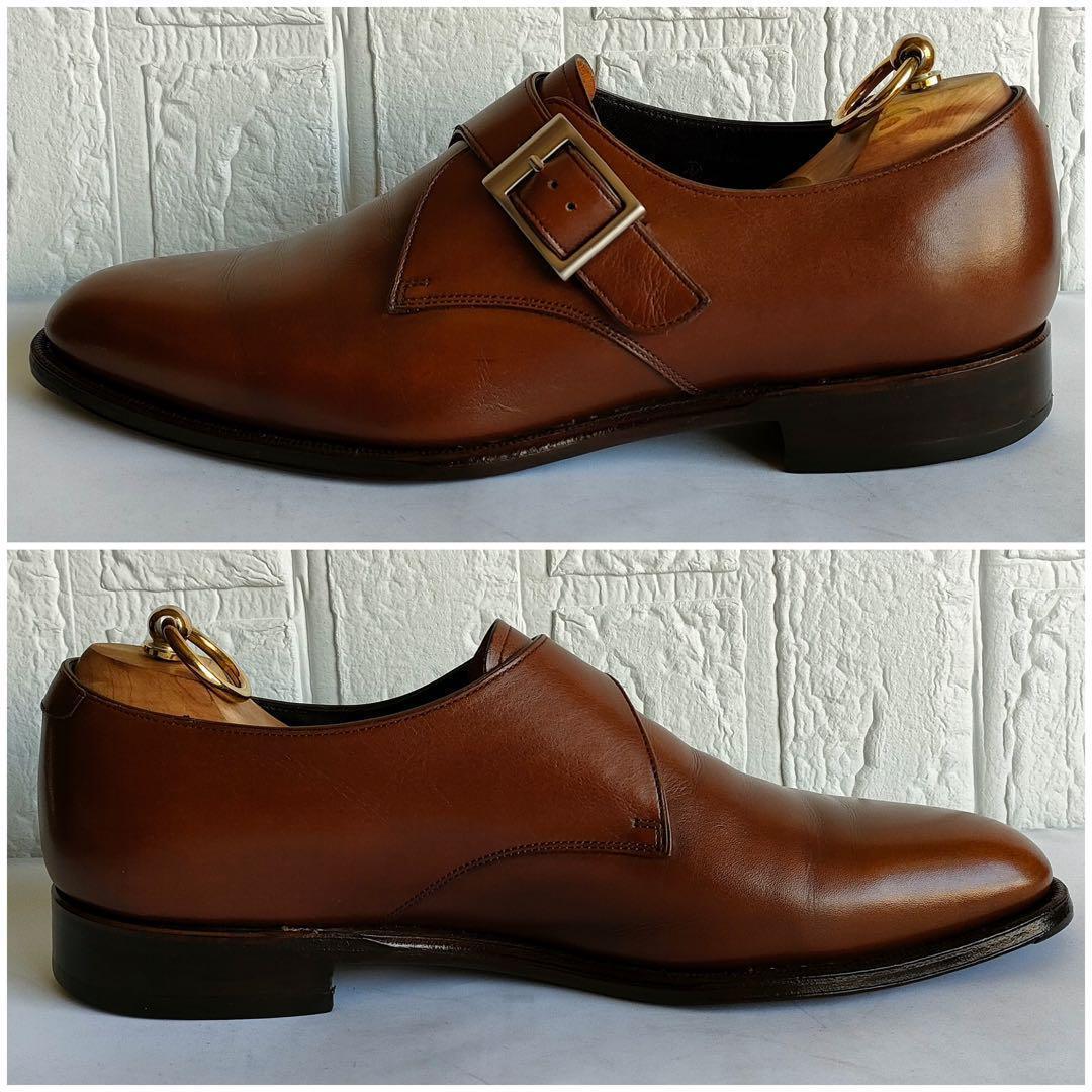 シェットランドフォックス　リーガル　モンクストラップ　ビジネス　茶色　24cm