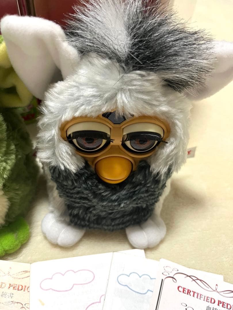 ファービー　初代　グレー　グリーン