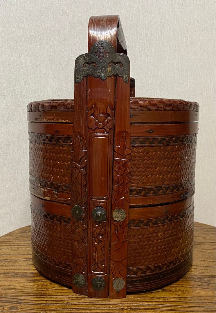 李朝中国韓国デザイン　アンティーク　古美術　ヴィンテージ  骨董　カゴ　籠　かご