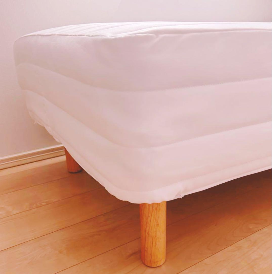 【大阪市】無印良品 高密度コイル 高さ20cm 脚付マットレス　スモール ベッド