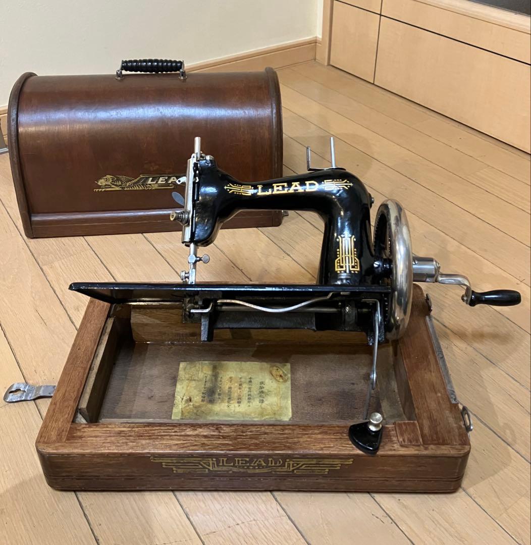 LEADチェーンステッチ・ミシン★整備・調整機★実働単環ミシン★昭和アンティーク