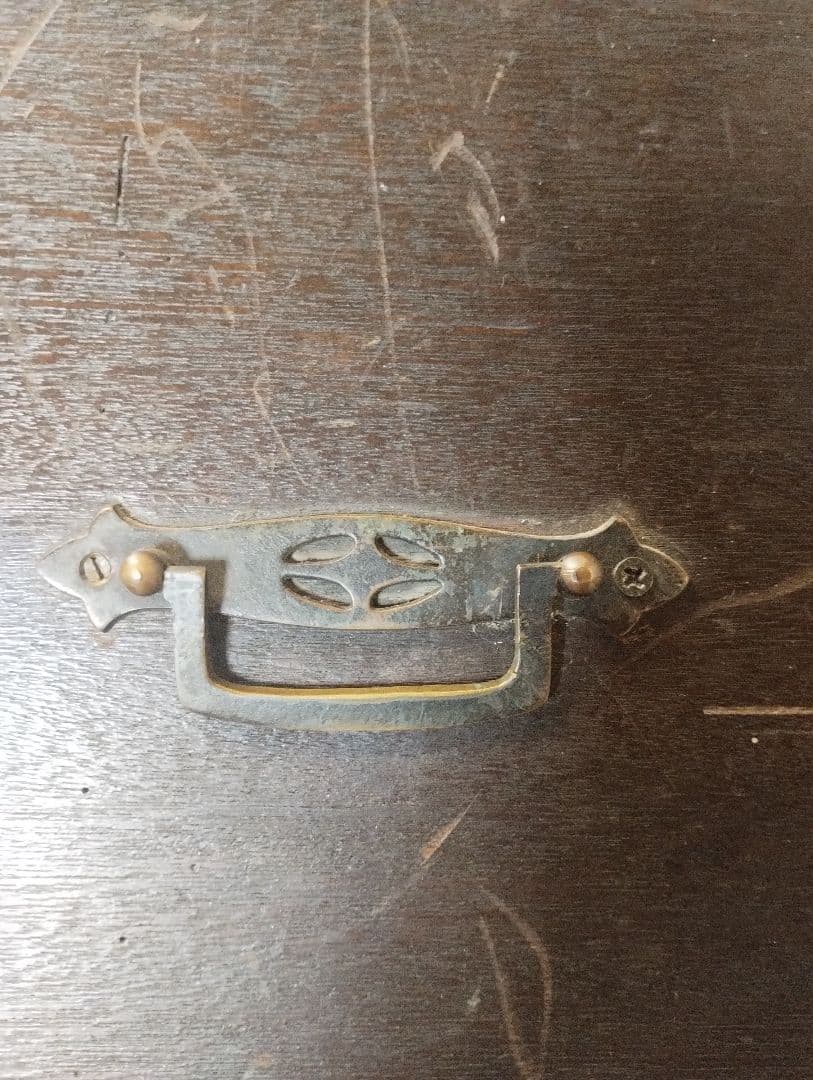 木製引き出し　整理タンス 　箪笥　2段　昭和レトロ　和骨董　古家具　無垢材