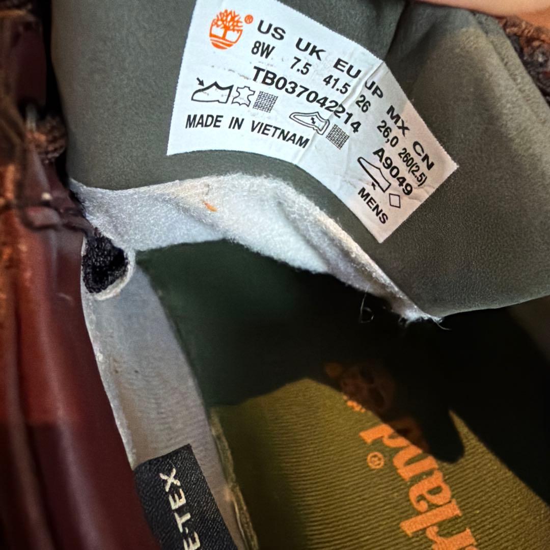 靴 timberland moc toe Mid gtx brown