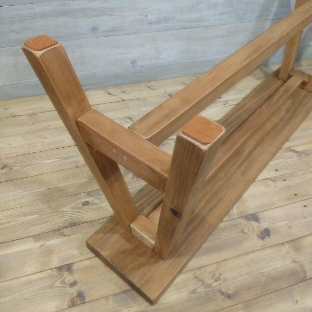 ハンドメイド　木製ベンチ　幅100㎝　座面高さ45㎝　ラスティックパイン　椅子