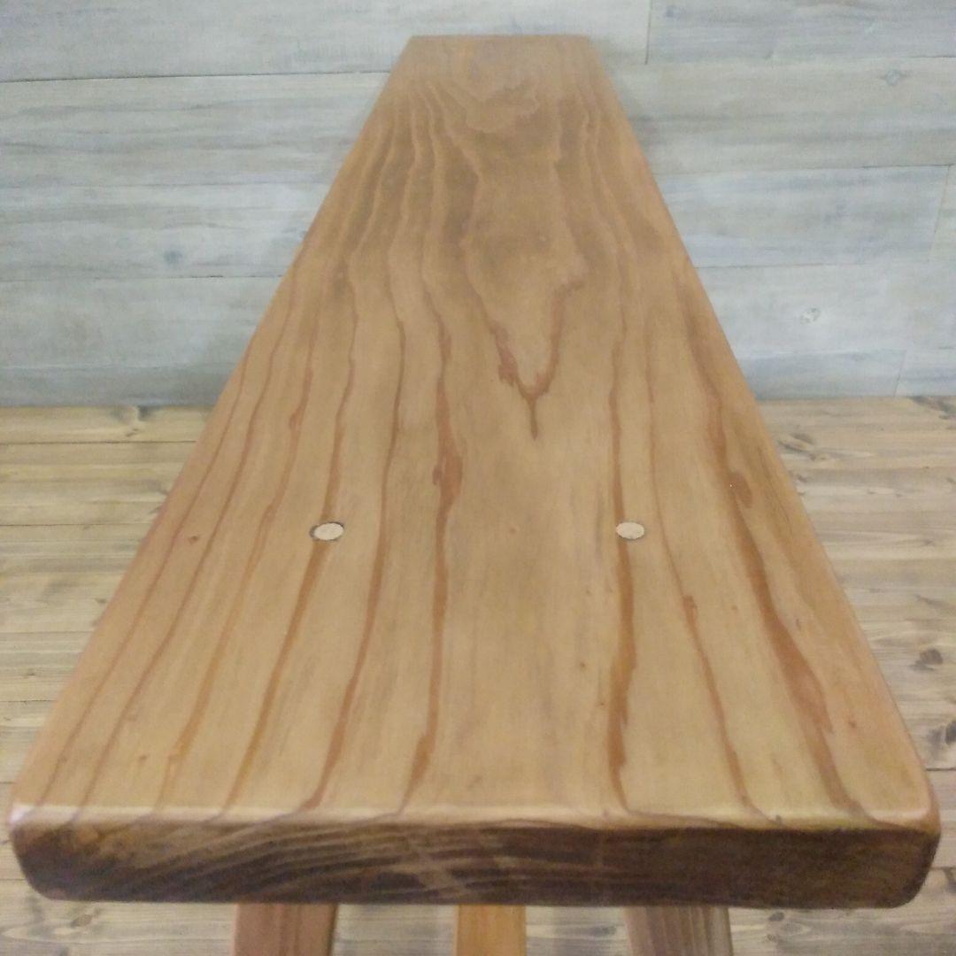ハンドメイド　木製ベンチ　幅100㎝　座面高さ45㎝　ラスティックパイン　椅子