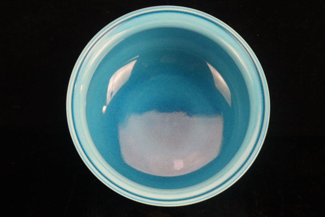 二代中村翠嵐 浅黄交趾牡丹唐草 皆具 共箱 共布 茶道具 保証品