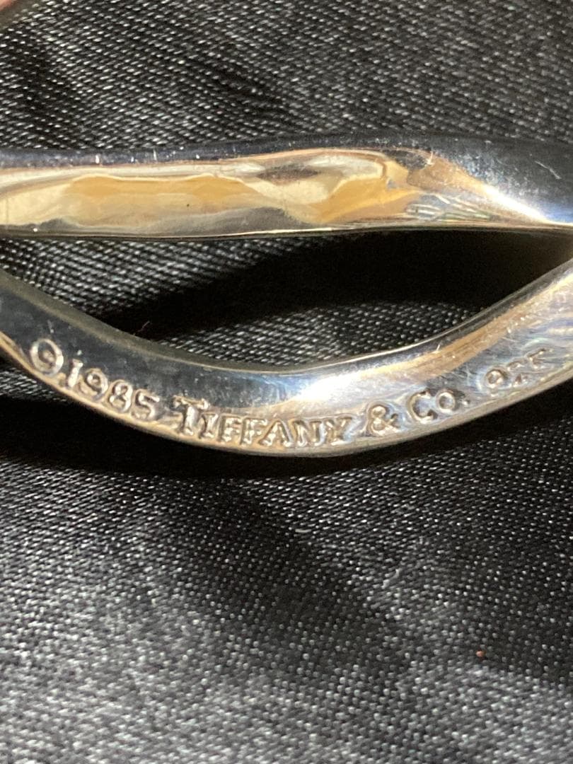 オールドティファニー リボンボウ ラージ ブローチ シルバー 925