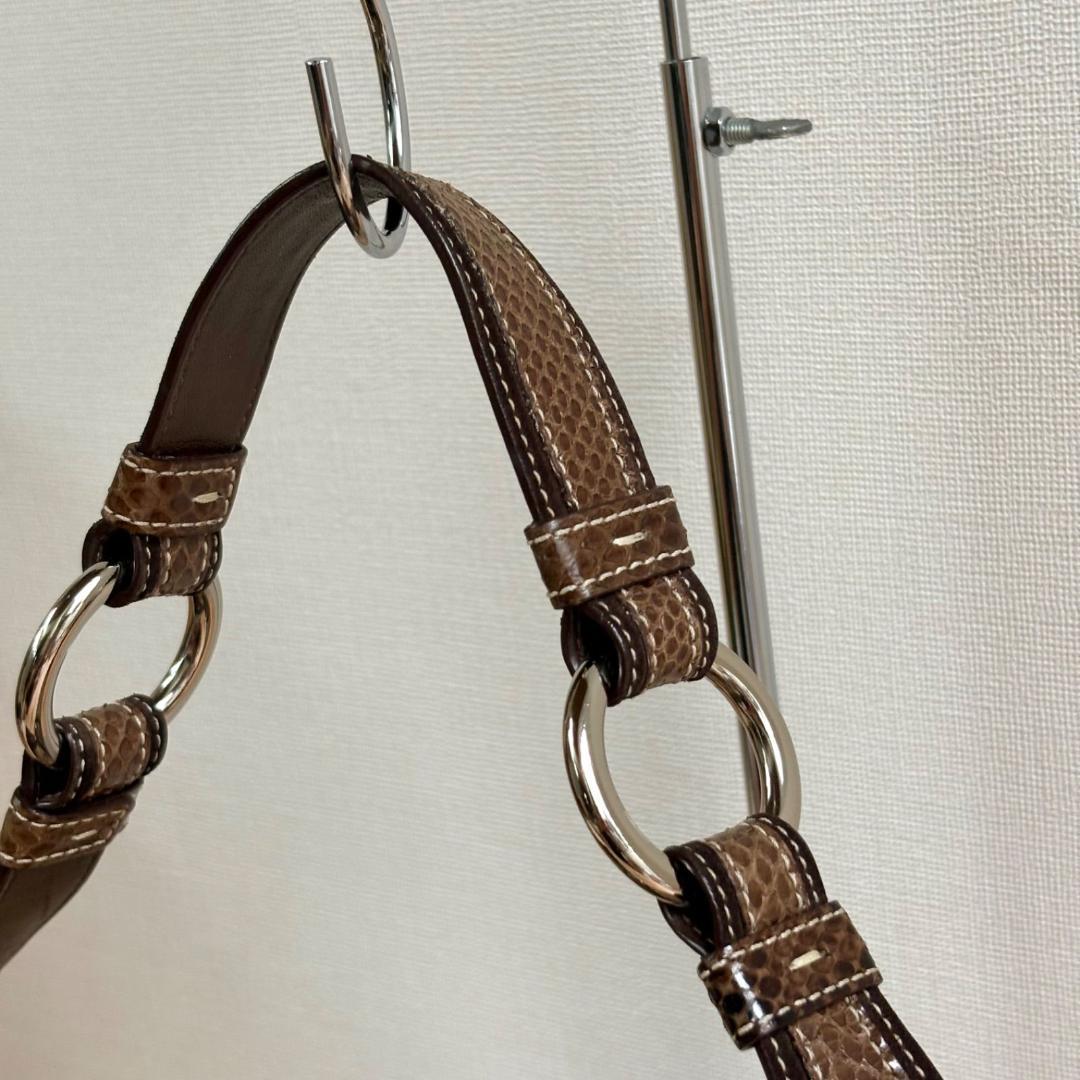 バッグ Coach Soho Suede Patchwork Python Bag