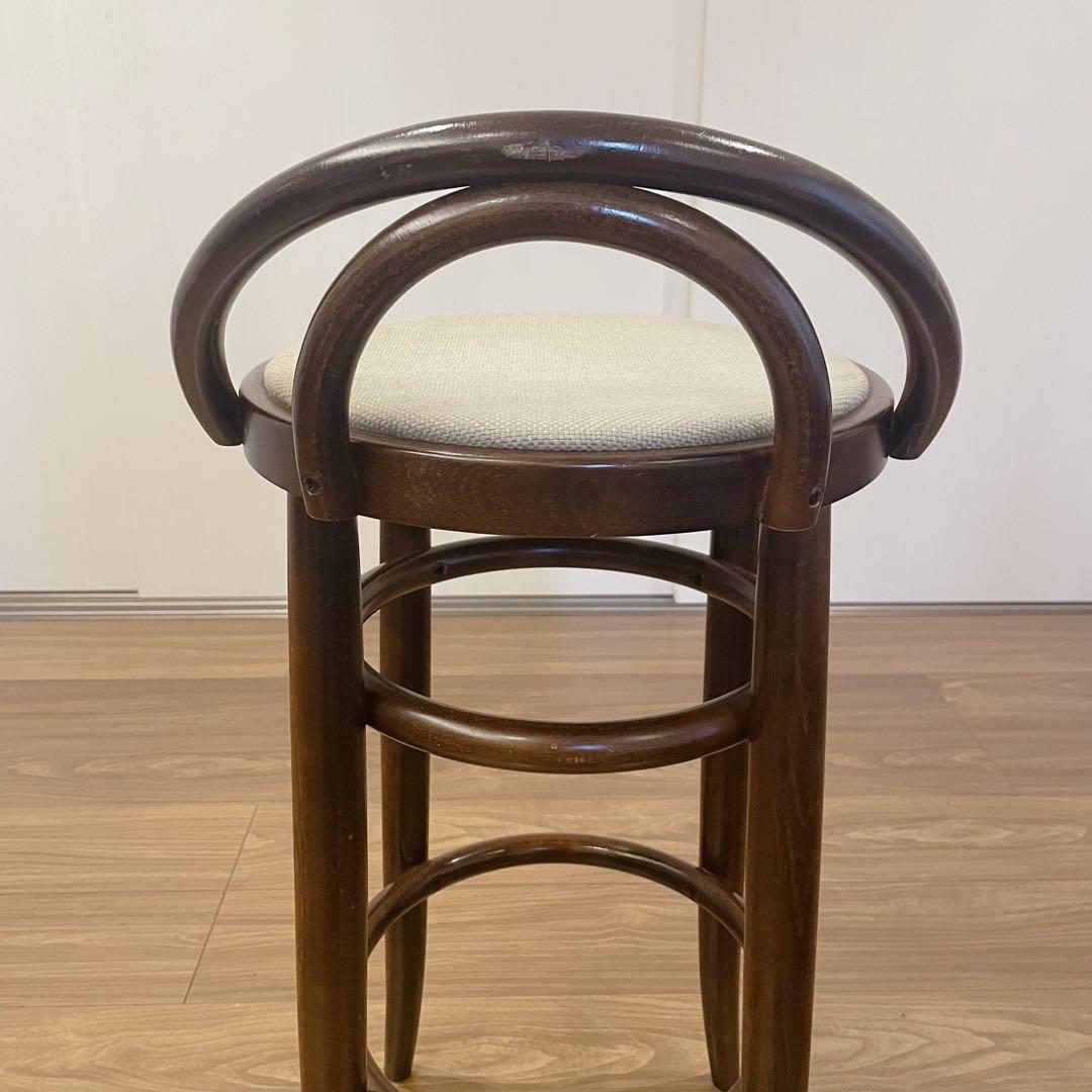 希少品　秋田木工 ベントウッド　ハイスツール 曲げ木 丸椅子 カウンターチェア