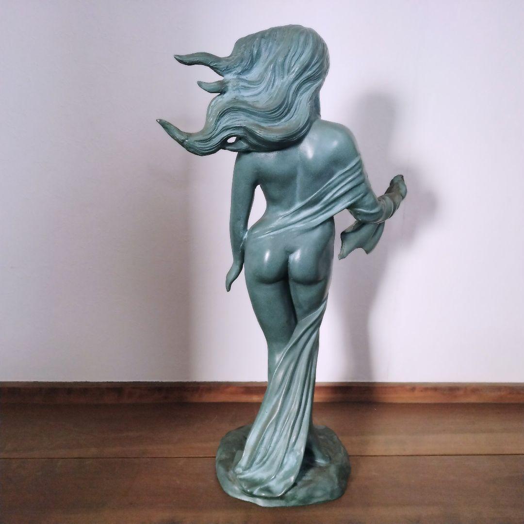 ブロンズ像　裸婦像　置物　裸婦像　女性　裸婦　青緑色　　56cm　8.5kg