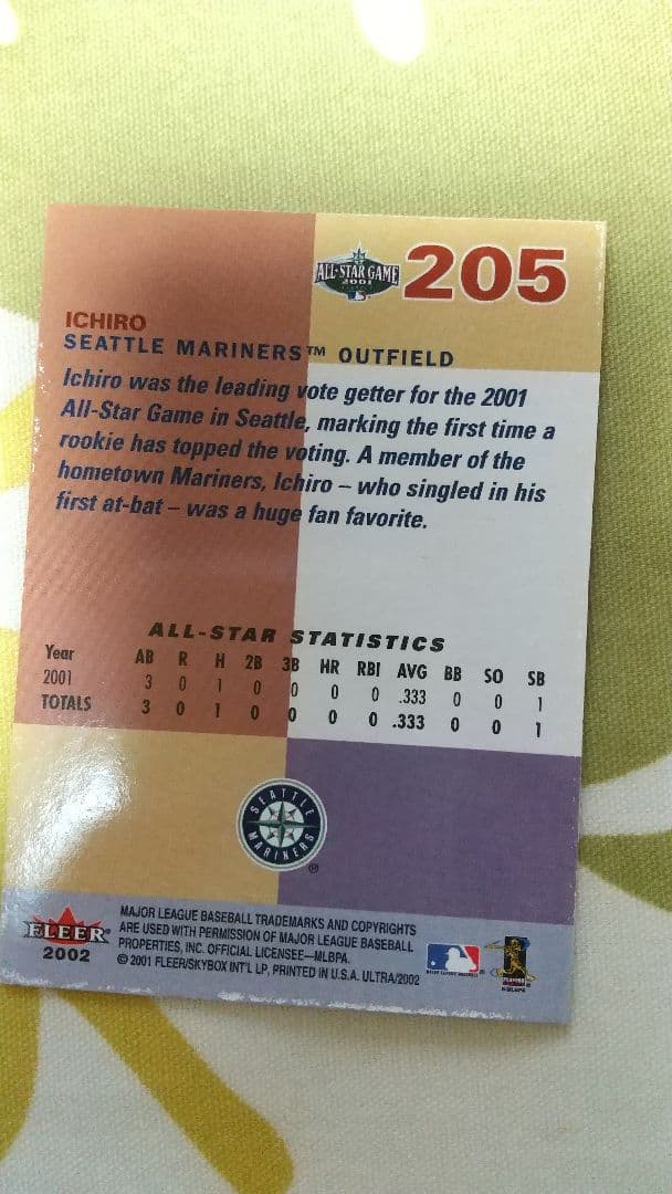 イチロー Ichiro Suzuki メジャー1年目レアカード