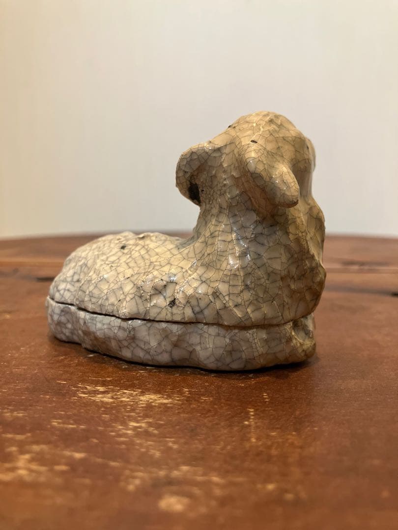 肌艶抜群！時代物の羊型香合◇茶道具◇煎茶道具◇香道具◇古美術◇陶磁器◇古道具