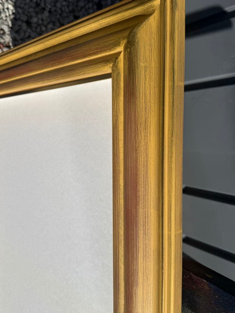 20Pサイズ　ゴールド木製油彩額縁 前面アクリル板＆箱＆黄色袋付き 倉庫①1/5